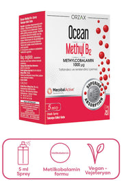 Orzax Ocean 1000 mg Methyl Cobalamin B12 Sprey 5 ml
