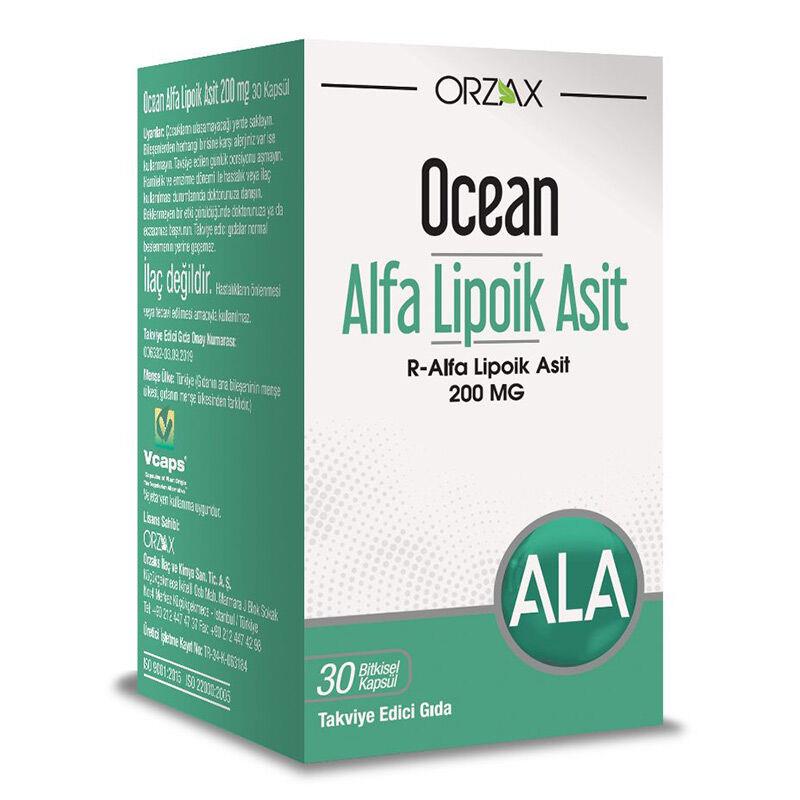 Orzax Ocean Alfa Lipoik Asit 200 Mg 30 Kapsül