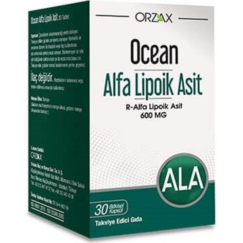 Orzax Ocean Alfa Lipoik Asit 600 mg 30 Tablet
