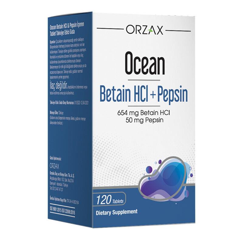 Orzax Ocean Betain HCI Pepsin 120 Tablet