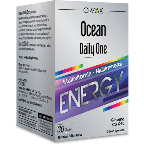 Orzax Ocean Daily One Energy 30 Tablet - Takviye Edici Gıda