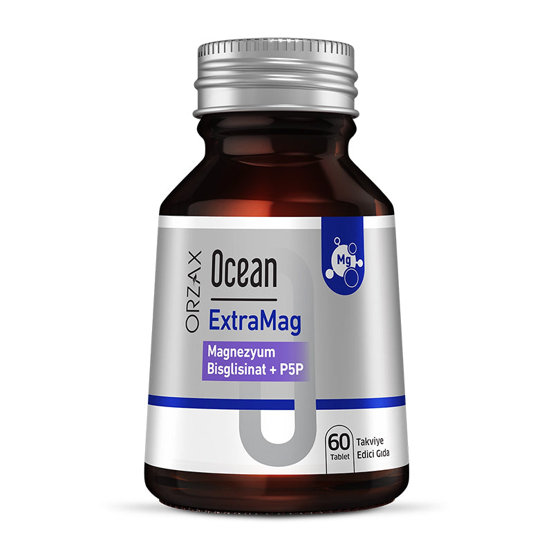 Orzax Ocean Extramag Magnezyum Bisglisinat + P5P 60 Tablet