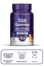 Orzax Ocean Gummies Multivitamin Kids Takviye Edici Gıda 60 Adet Çiğnenebilir Form