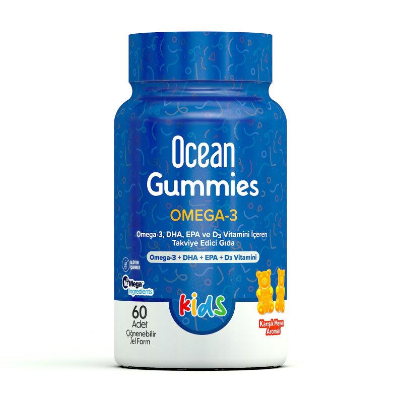 Orzax Ocean Gummies Omega 3 Kids 60 Çiğnenebilir Jel Form