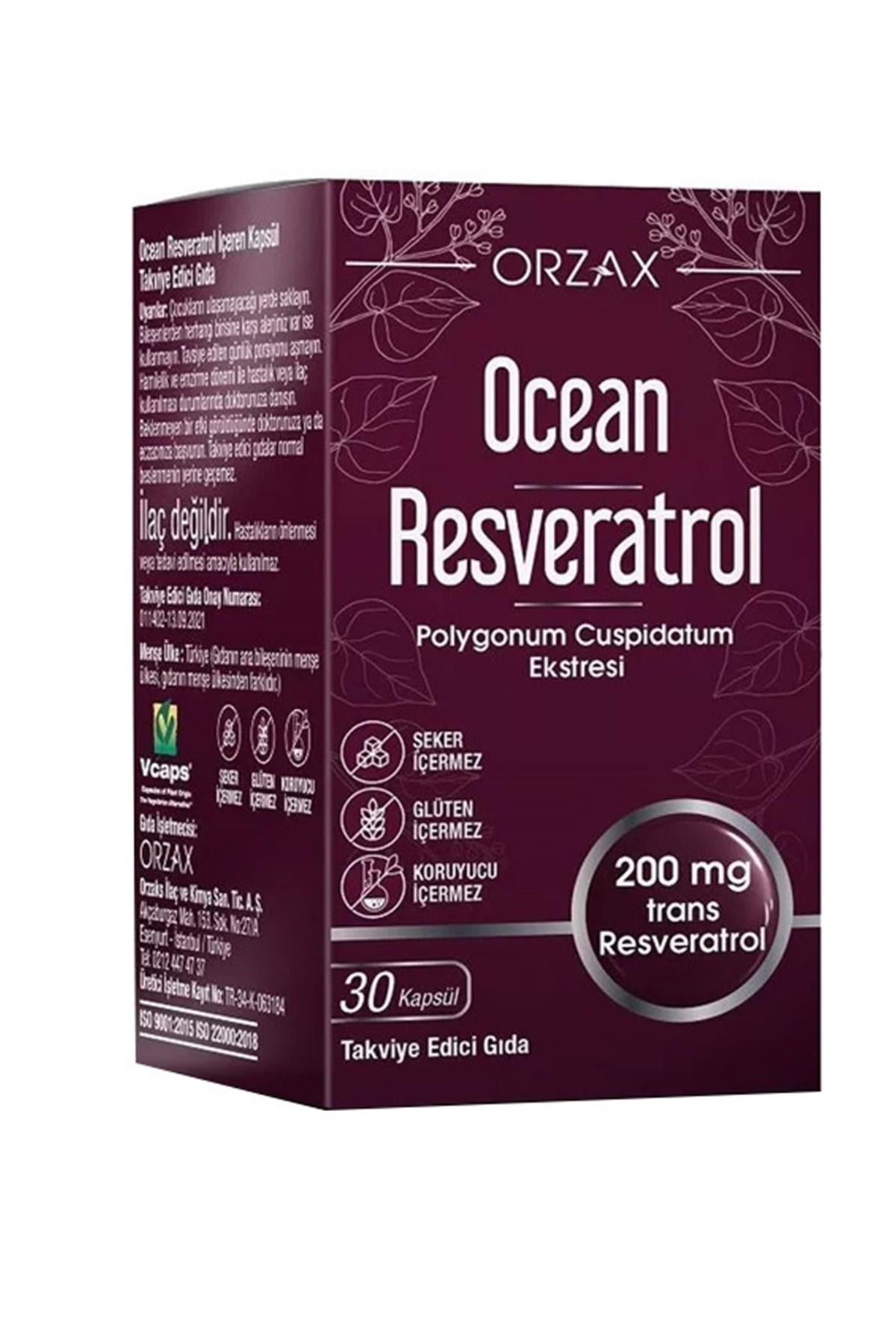Orzax Ocean Resveratrol Takviye Edici Gıda 30 Kapsül
