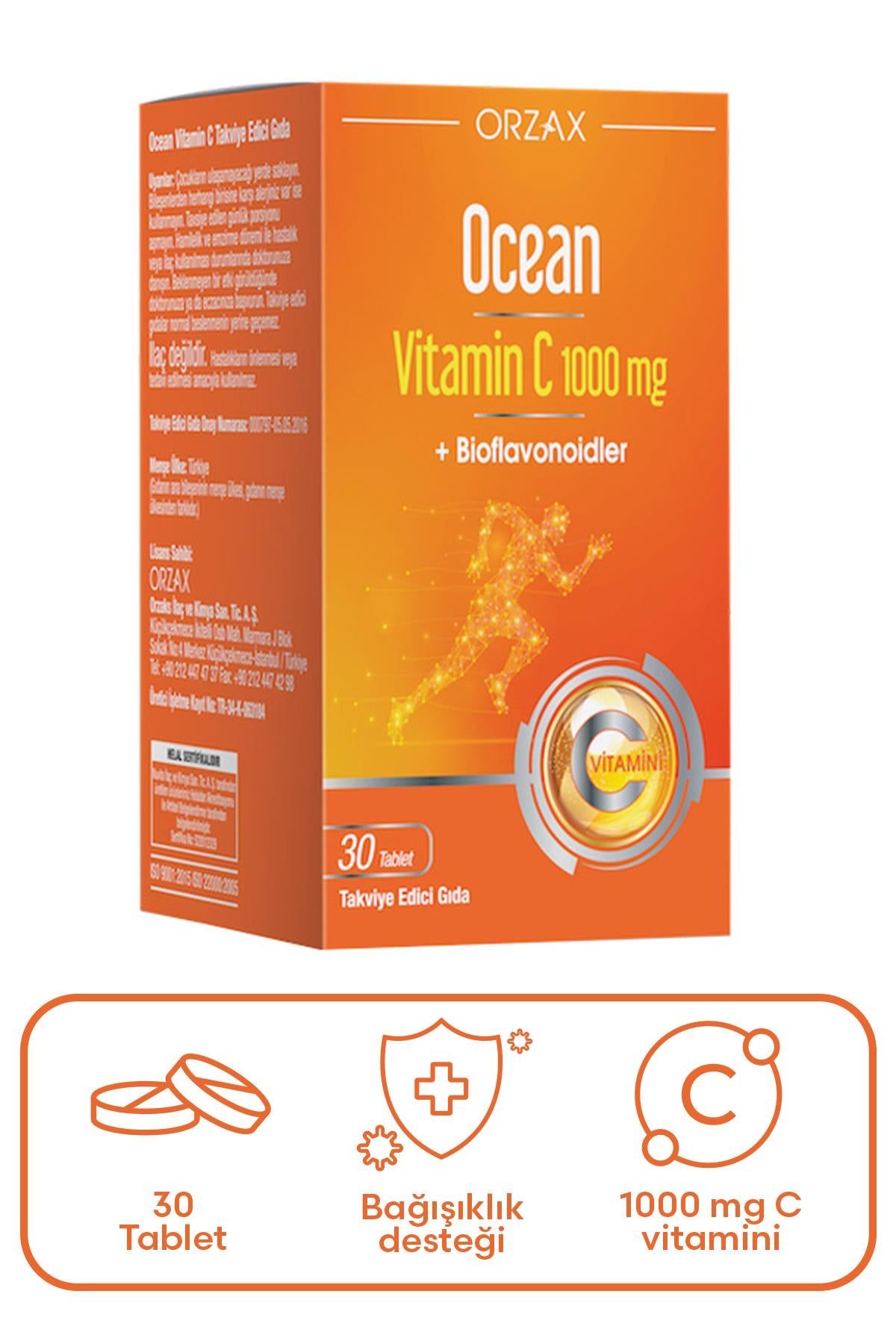 Orzax Ocean Vitamin C 1000 mg 30 Tablet