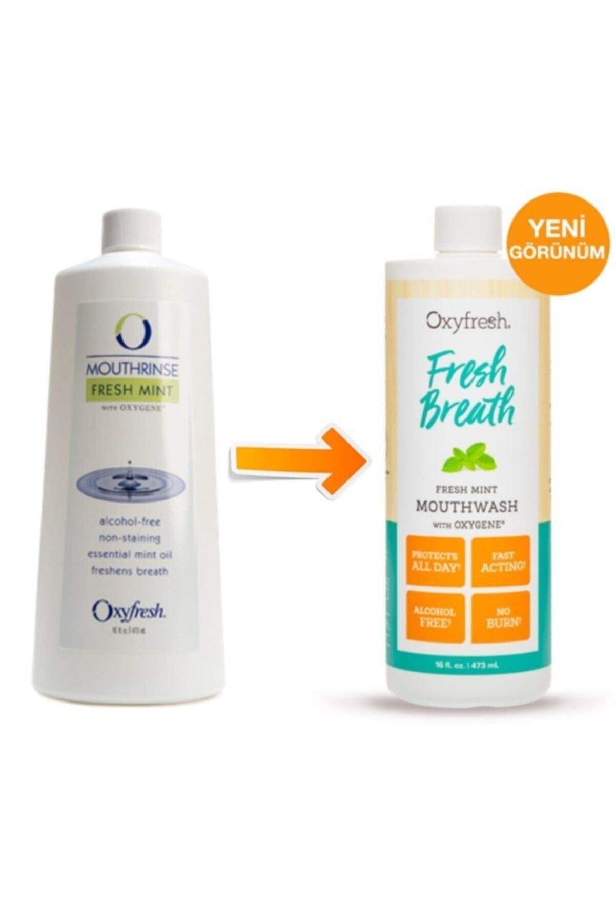 Oxyfresh Florürsüz Naneli Ağız Bakım Suyu 473 ml