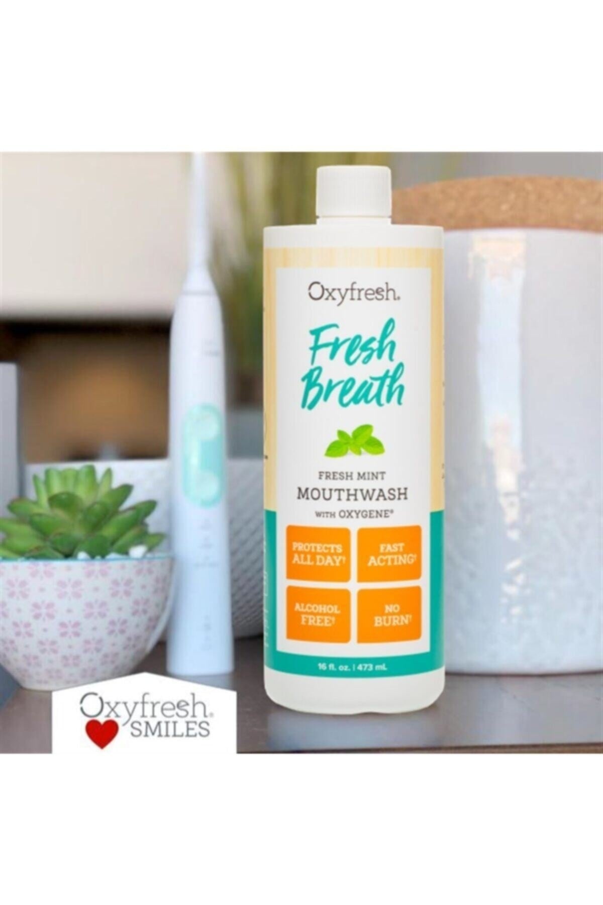 Oxyfresh Florürsüz Naneli Ağız Bakım Suyu 473 ml