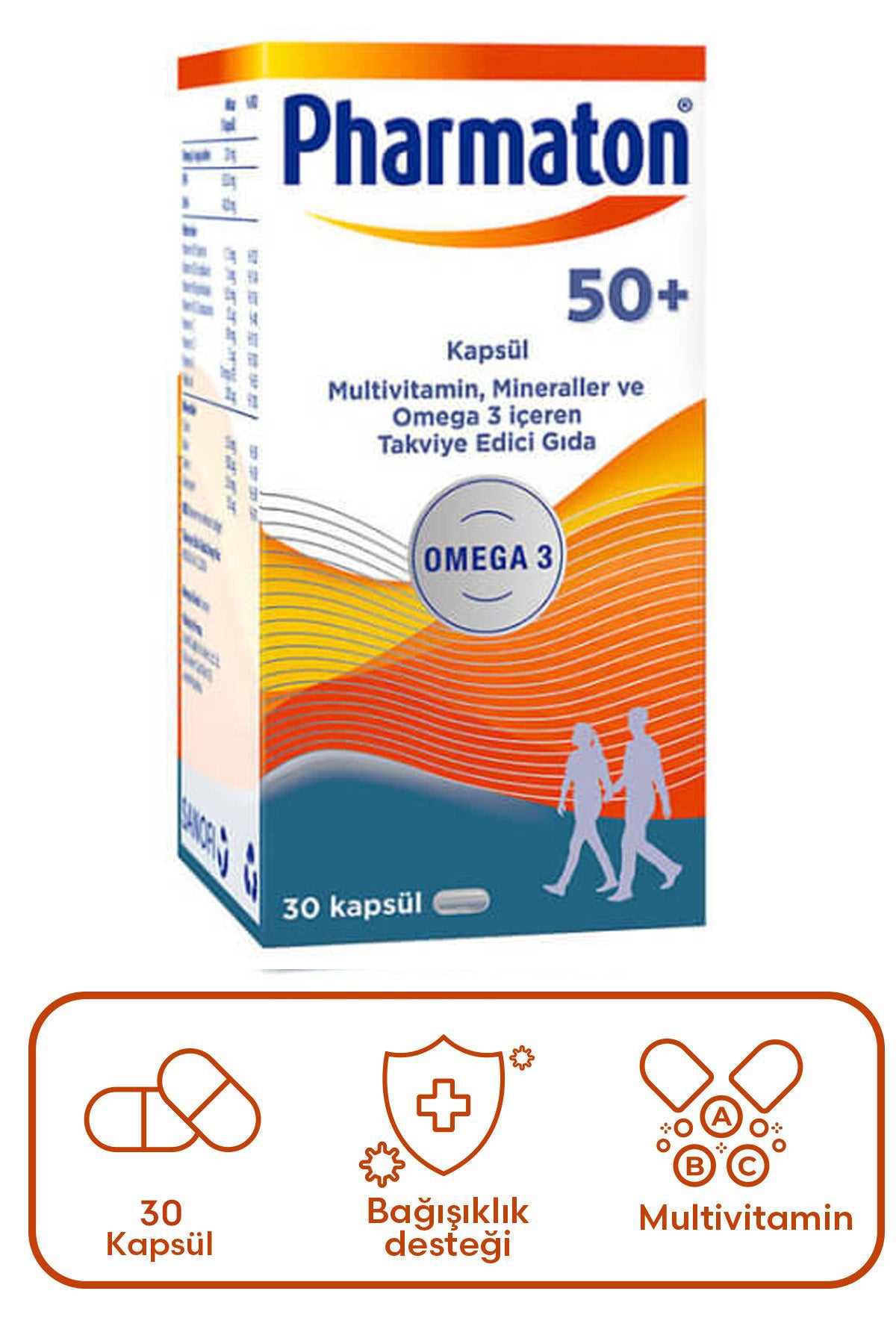 Pharmaton 50 Plus Takviye Edici Gıda 30 Kapsül