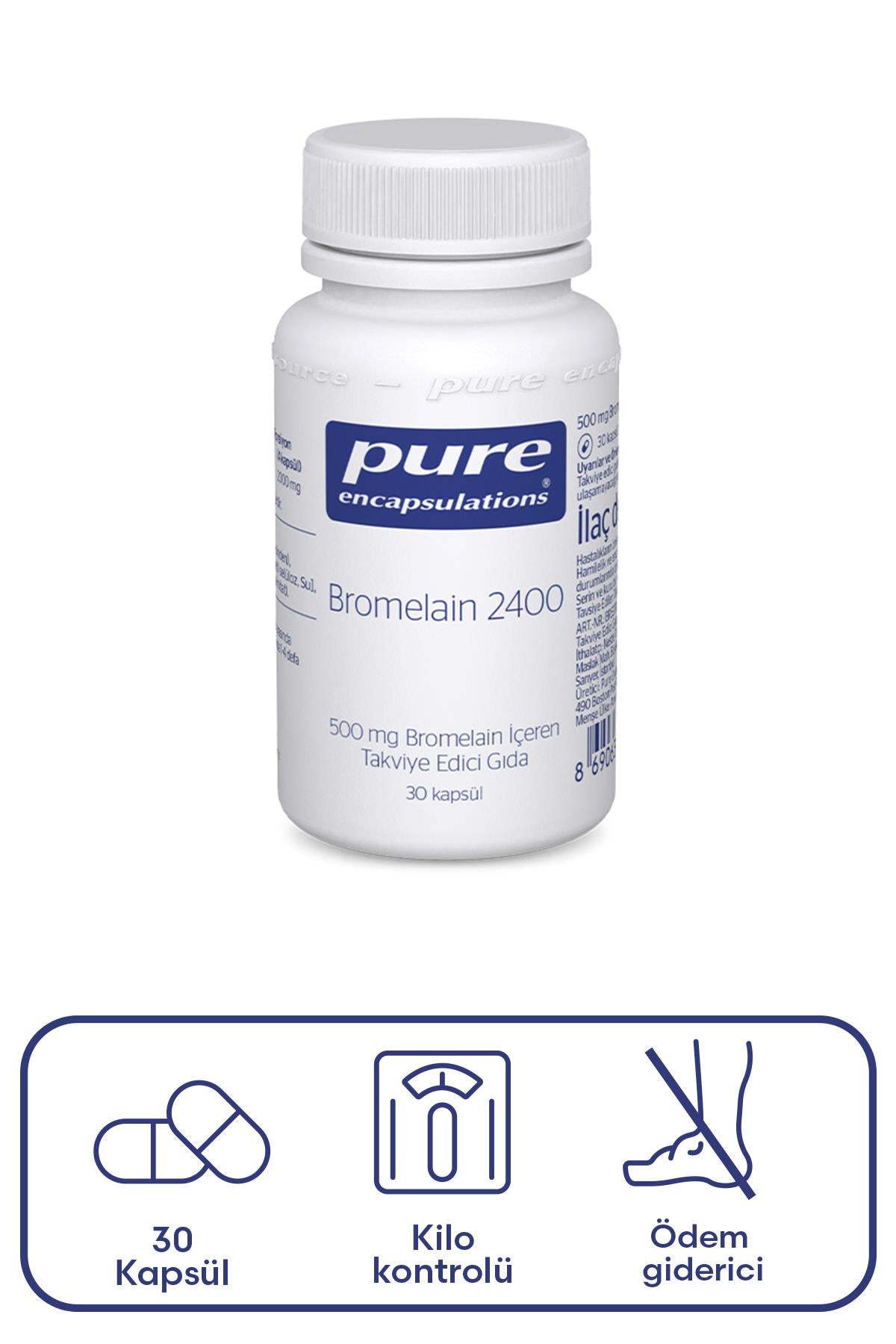 Pure Encapsulations Bromelain 2400 30 Kapsül