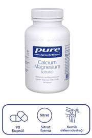 Pure Encapsulations Calcium Magnesium Citrate Aromasız 90 Kapsül