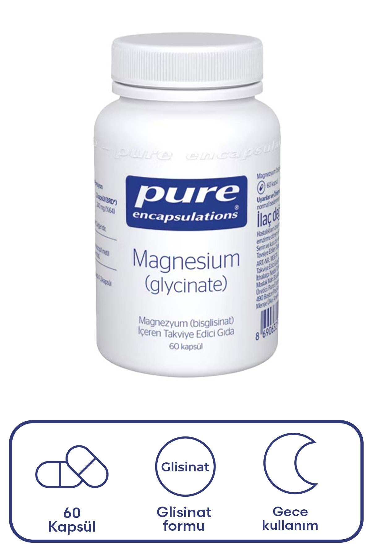 Pure Encapsulations Magnesium Glycinate 60 Kapsül