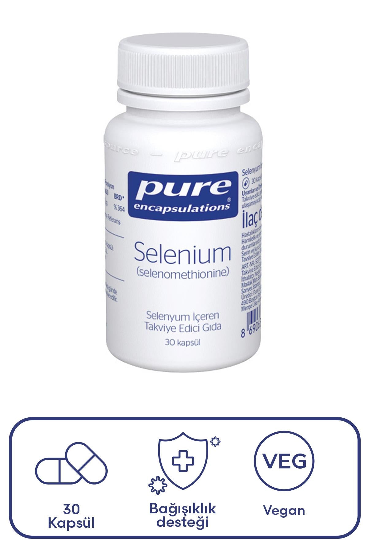 Pure Encapsulations Selenium 200 mcg 30 Kapsül