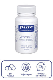 Pure Encapsulations Vitamin D3 25 mcg 1000 IU 30 Kapsül