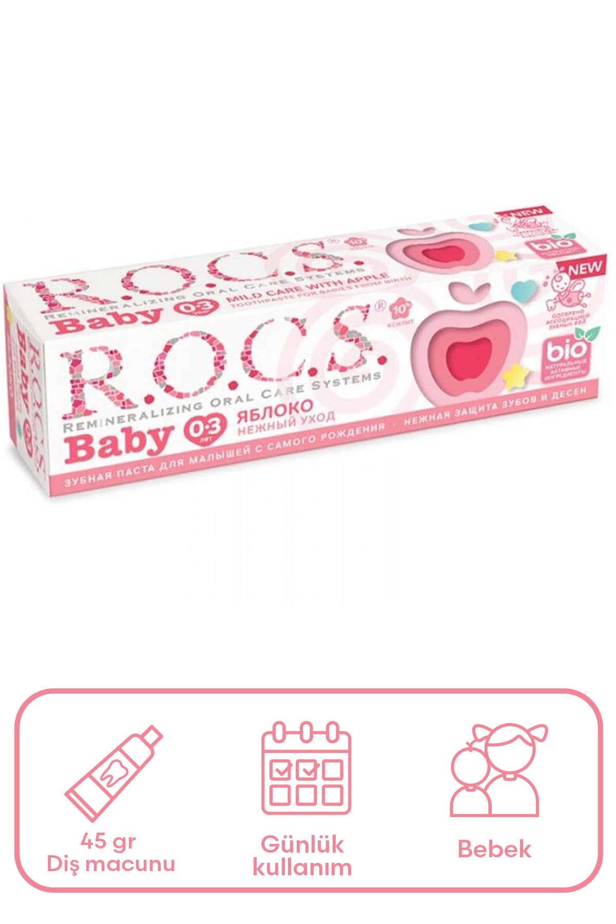 Rocs Baby 0 3 Yaş Elma Püresi Tadında Diş Macunu 35 ml