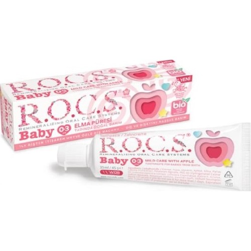 Rocs Baby 0 3 Yaş Elma Püresi Tadında Diş Macunu 35 ml
