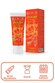 Rocs Junior 6-12 Yaş Çocuklar için Diş Macunu ( Meyveli Gökkuşağı ) 60 ml