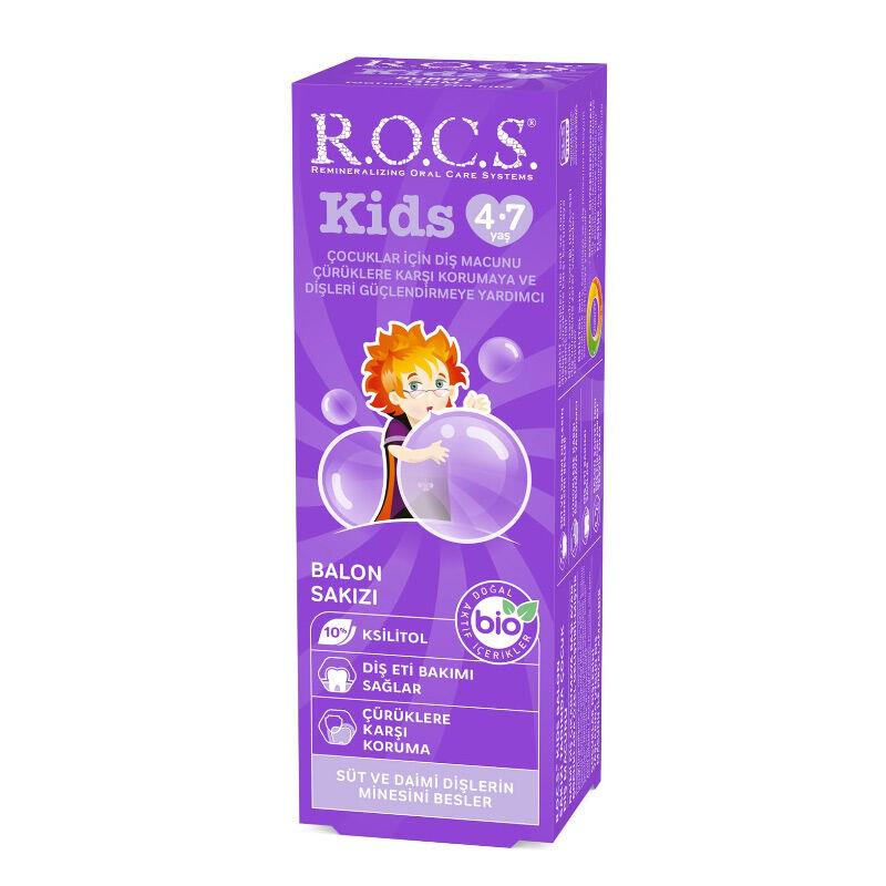 Rocs Kids 4-7 Yaş Diş Macunu Balon Sakızı 45 gr