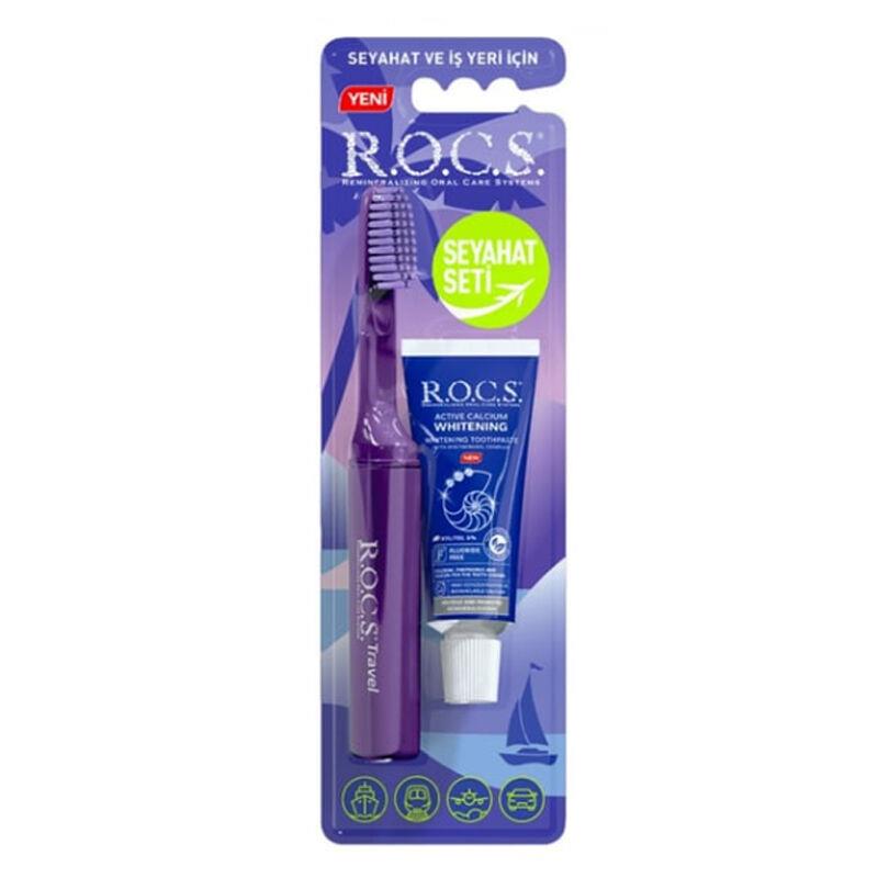 Rocs Travel Kit (Seyahat Seti) Beyazlatıcı Diş Diş Macunu 25 gr + Fırça