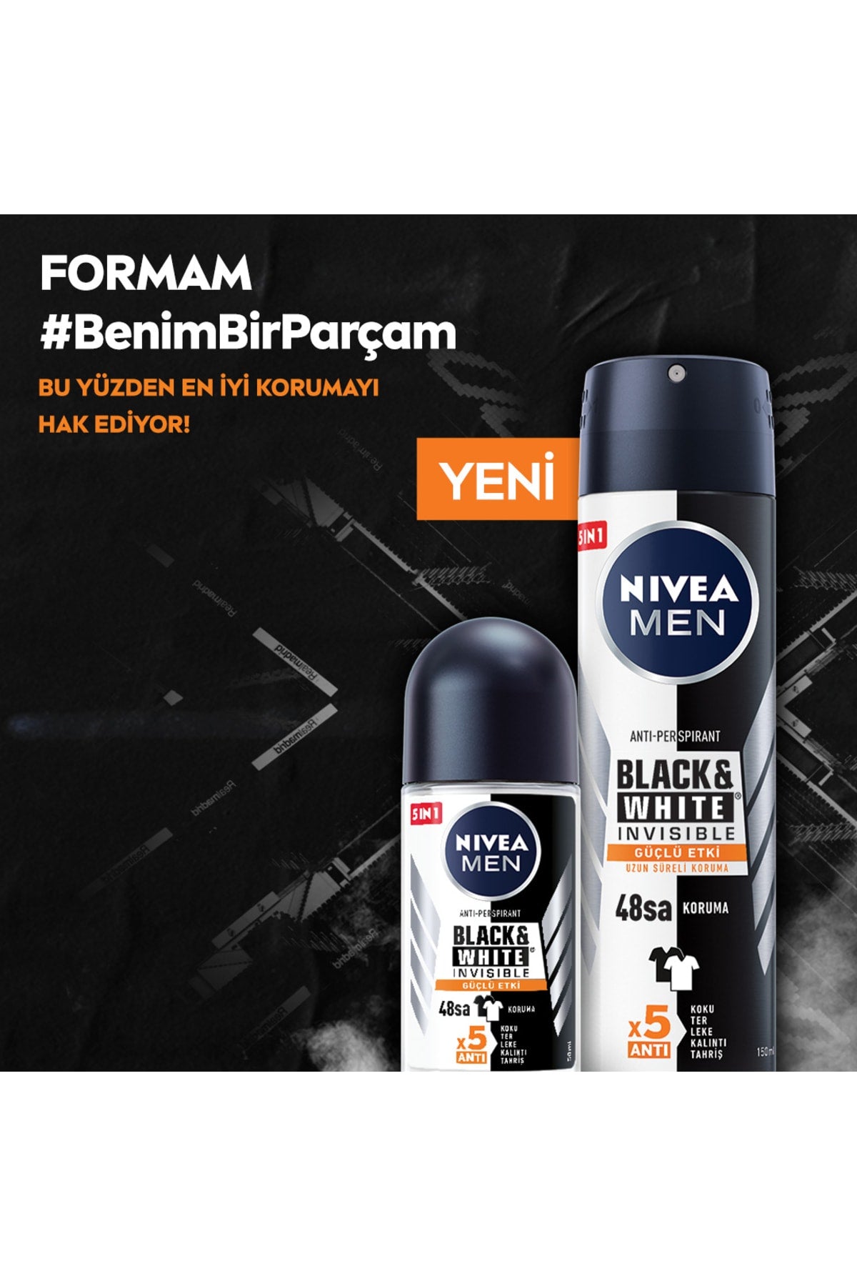 Roll On Nivea Bay Inv B & W 50 ml