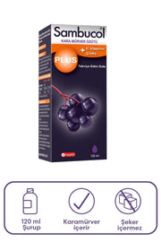 Sambucol Plus Kara Mürver Şurup 120 ml