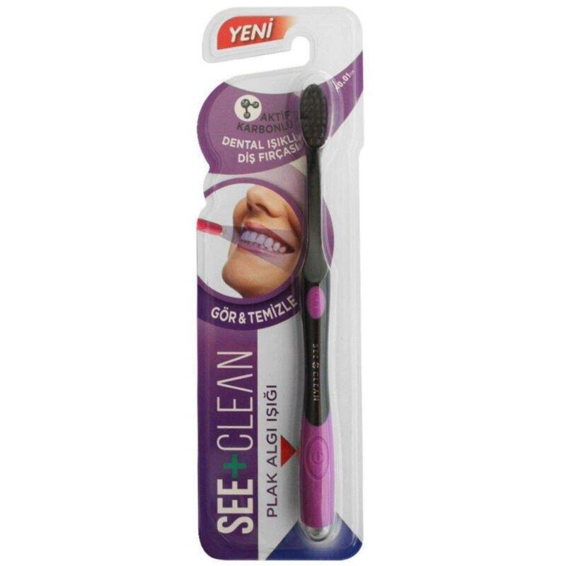 See Clean Plak Algılayıcı Diş Fırçası - Pembe