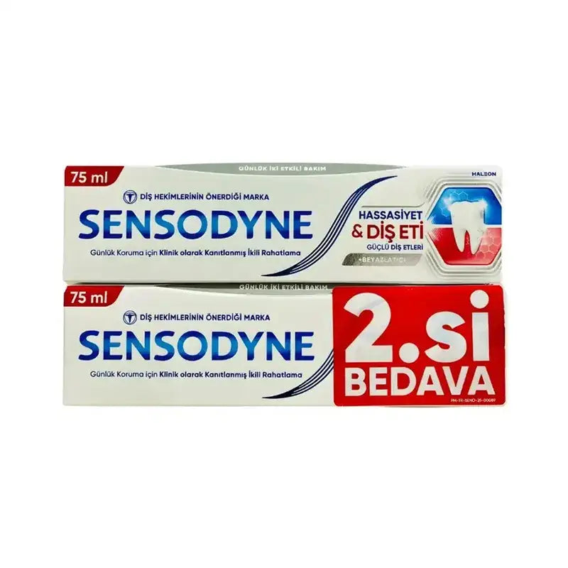 Sensodyne Hassasiyet & Diş Eti Beyazlatıcı Diş Macunu 75 ml - 2.si Bedava