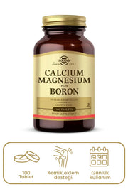 Solgar Calcium Magnesium Plus Boron Kalsiyum Takviyesi 100 Tablet