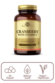 Solgar Cranberry With Vitamin C 60 Kapsül