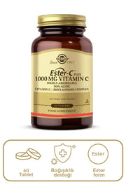 Solgar Ester-C Plus C Vitamini Takviyesi 1000 mg 60 Tablet