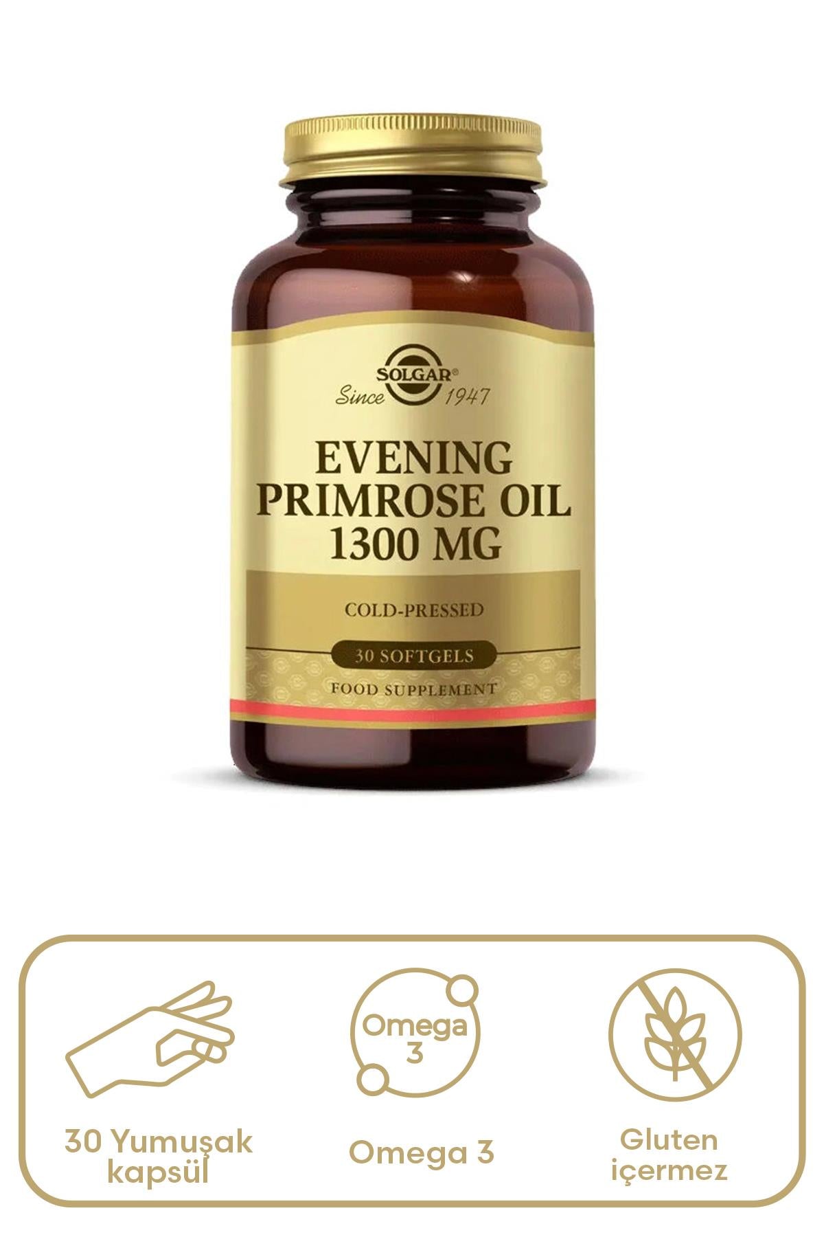 Solgar Evening Primrose Oil 1300 mg 30 Kapsül