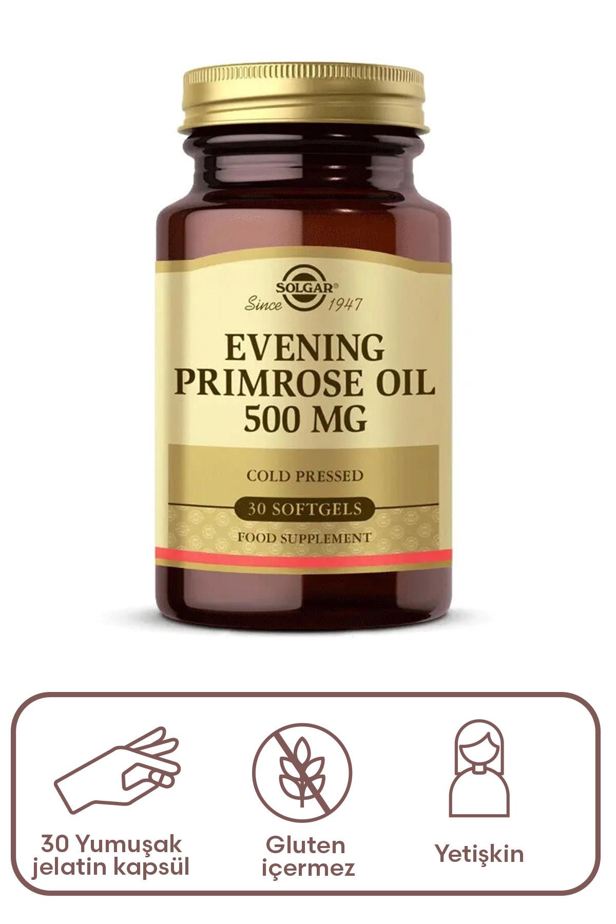 Solgar Evening Primrose Oil 500 mg 30 Yumuşak Jelatin Kapsül