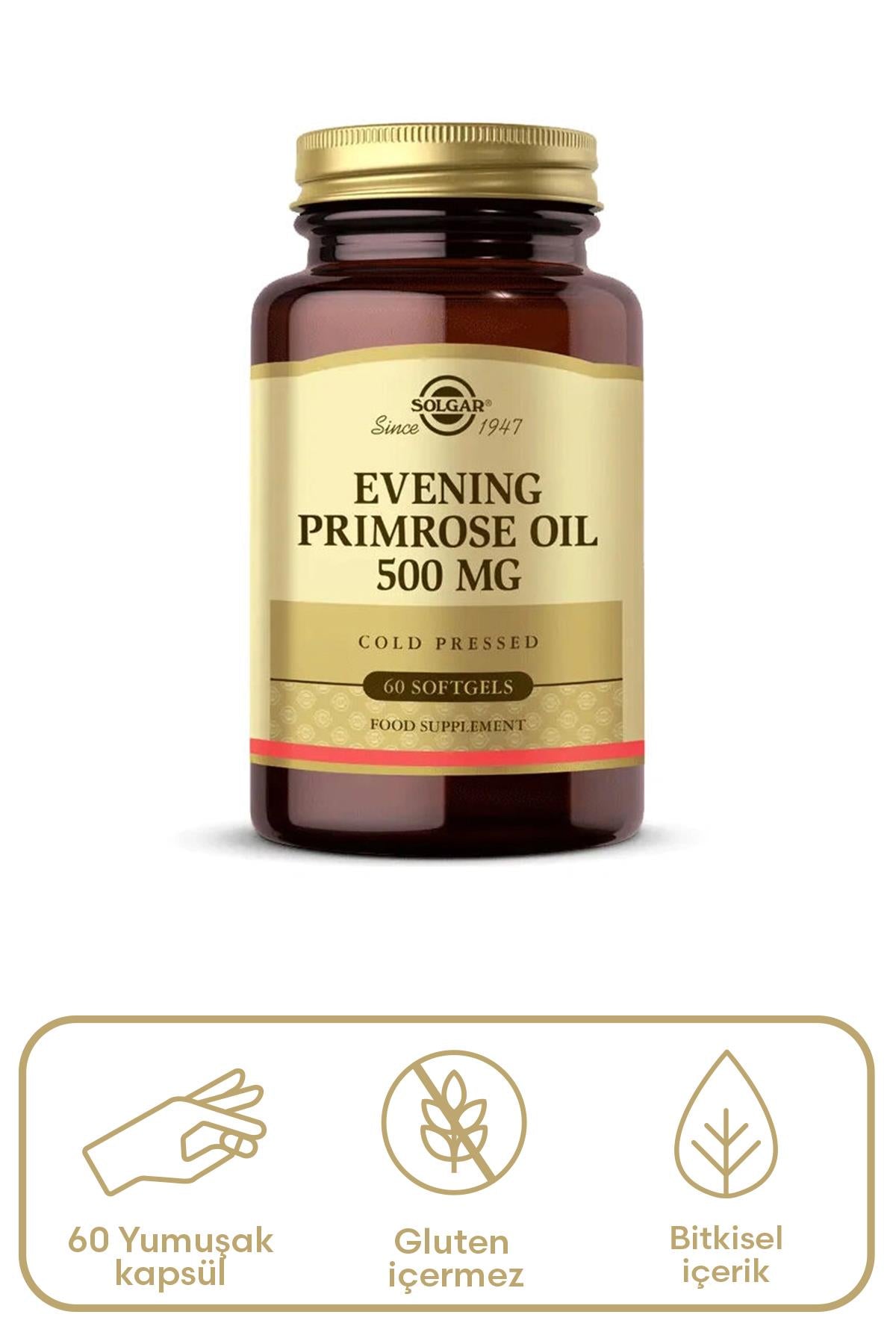 Solgar Evening Primrose Oil 500 mg 60 Yumuşak Jelatin Kapsül