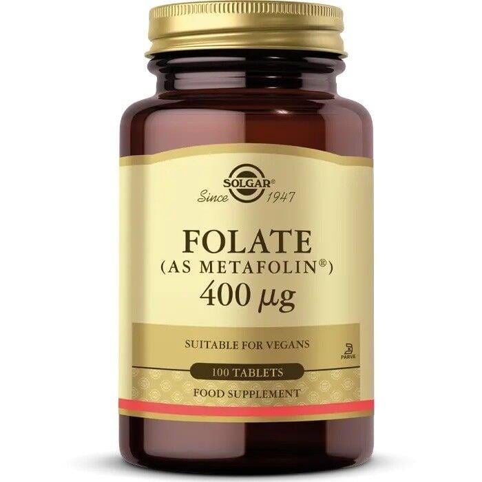 Solgar FOLATE (Metafolin) 400 MCG 100 Tablet
