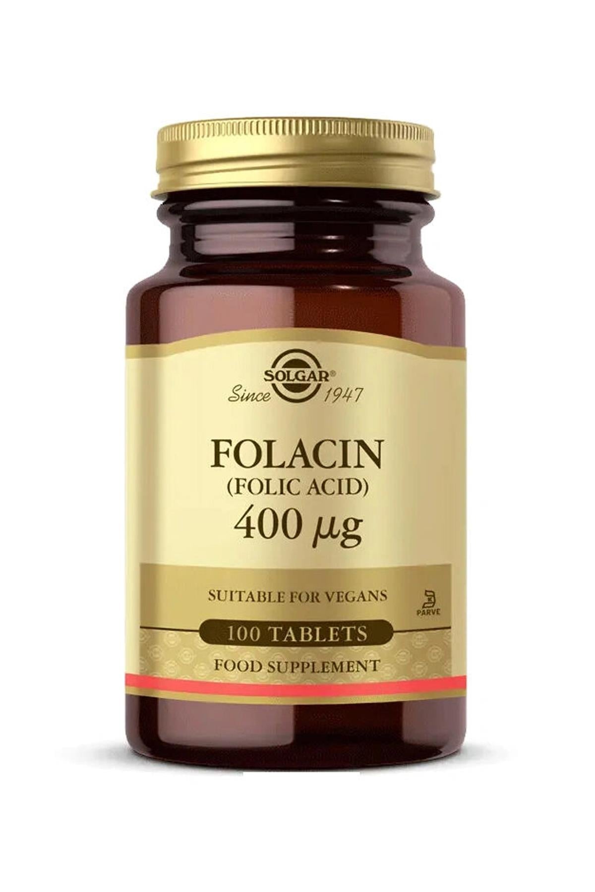 Solgar Folic Acid (Folacin) 400 mcg 100 Tablet