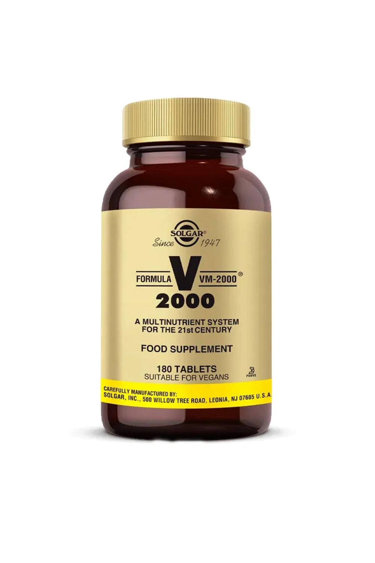Solgar Formula VM-2000 Multivitamin ve Mineral 180 Tablet