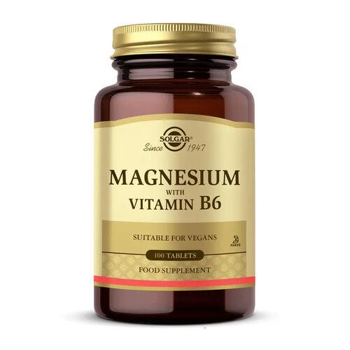 Solgar Magnesium Vitamin B6 Magnezyum Takviyesi 100 Tablet