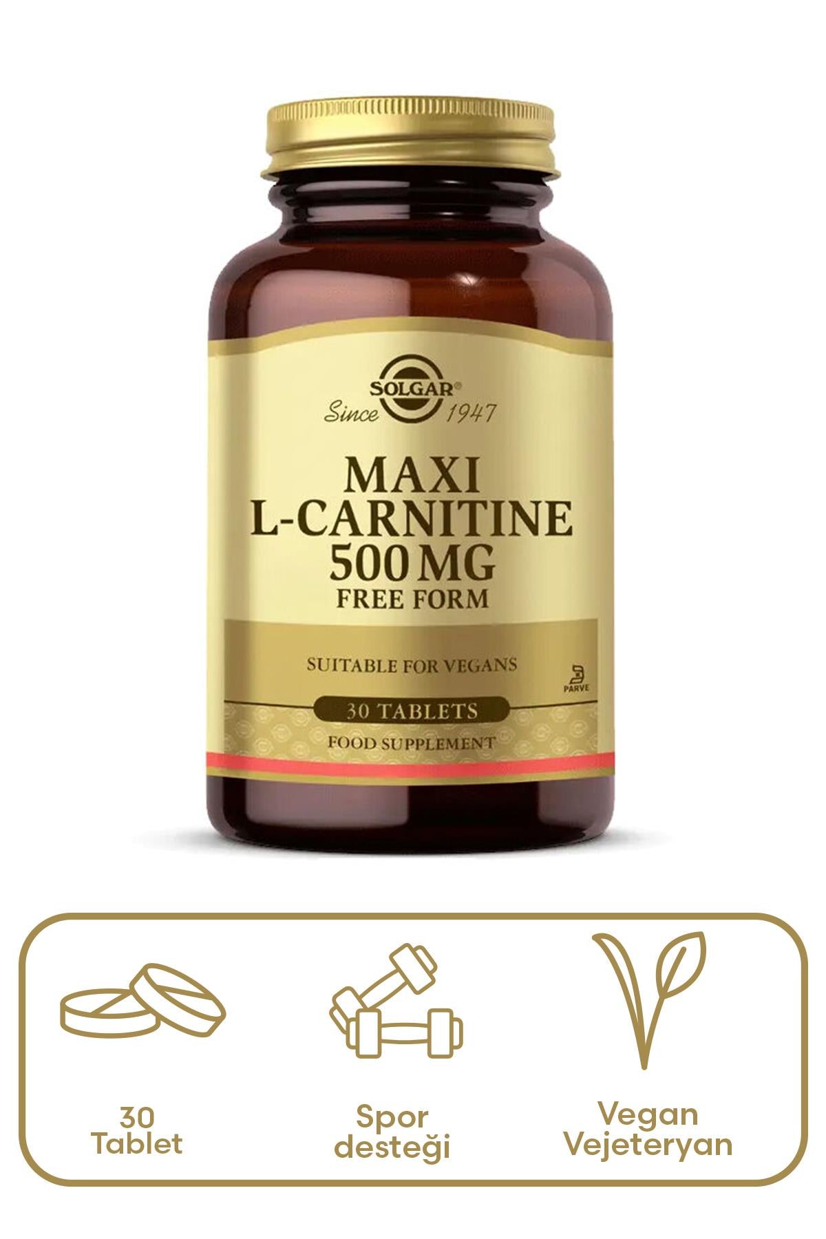 Solgar Maxi L-Carnitine 500 mg 30 Tablet