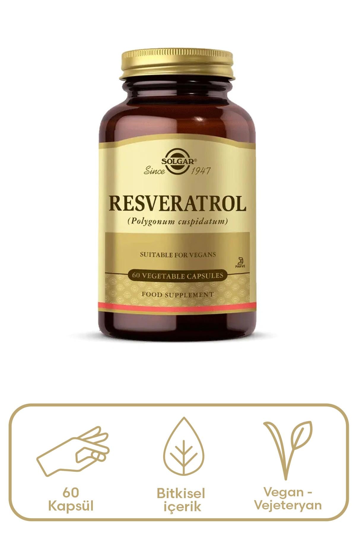 Solgar Resveratrol 60 Kapsül