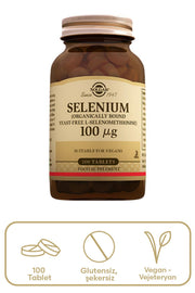 Solgar Selenium Selenyum Takviyesi 100 mcg 100 Tablet