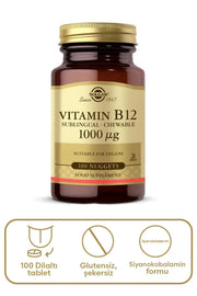 Solgar Vitamin B12 1000 mcg 100 Dilaltı Tablet