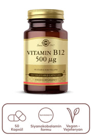 Solgar Vitamin B12 500 mcg 50 Kapsül