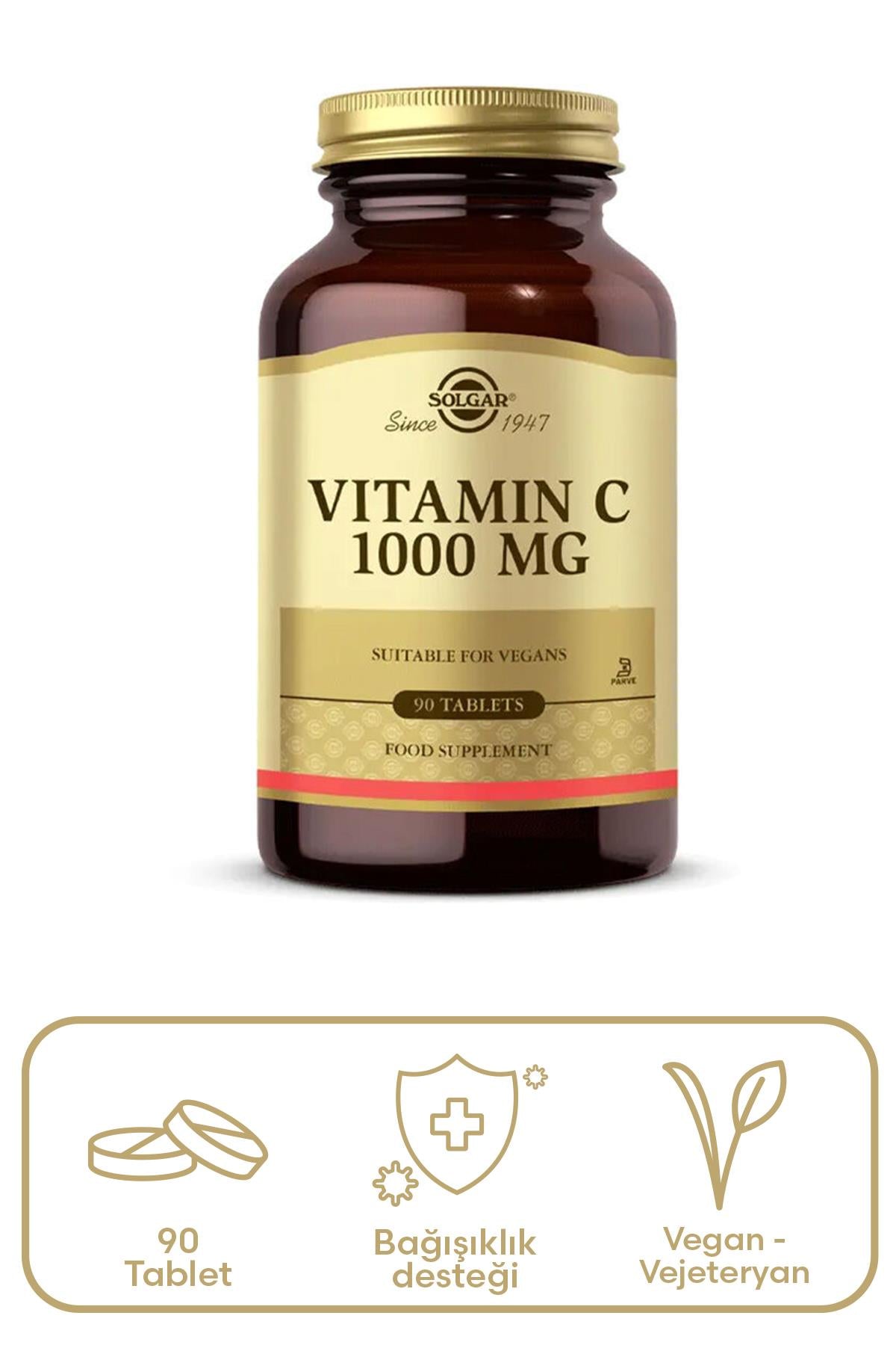 Solgar Vitamin C 1000 Mg 90 Bitkisel Tablet