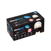 Steraplus SİYAH Full Ultrasonik 3 Katlı (5 Adet 10 lu poşette) Telli Maske 50 Adet
