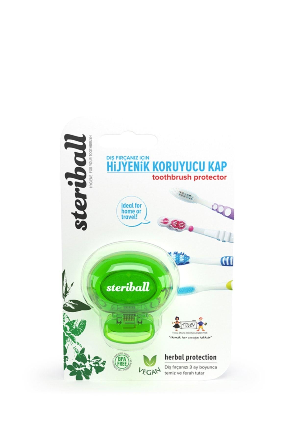 Steriball Diş Fırçası için Koruyucu Hijyenik Kap - Yeşil