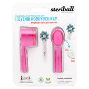 Steriball Pilli veya Şarjlı Diş Fırçaları İçin Hijyenik Diş Fırçası Kabı - Pembe