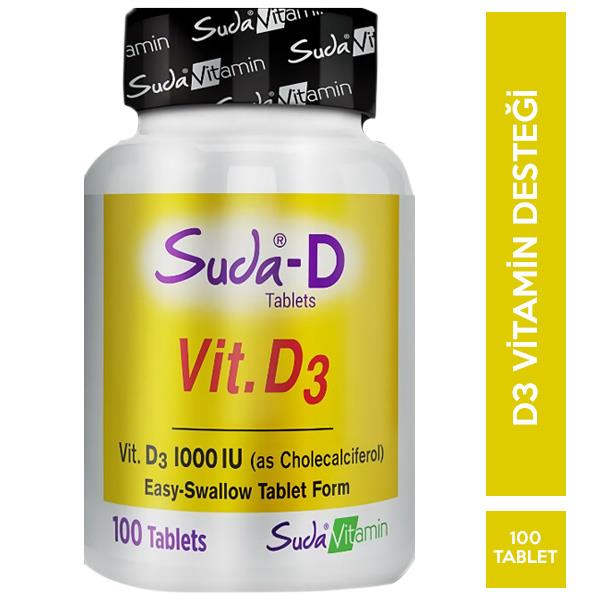 Suda Vitamin D3 1000 IU 100 Tablet