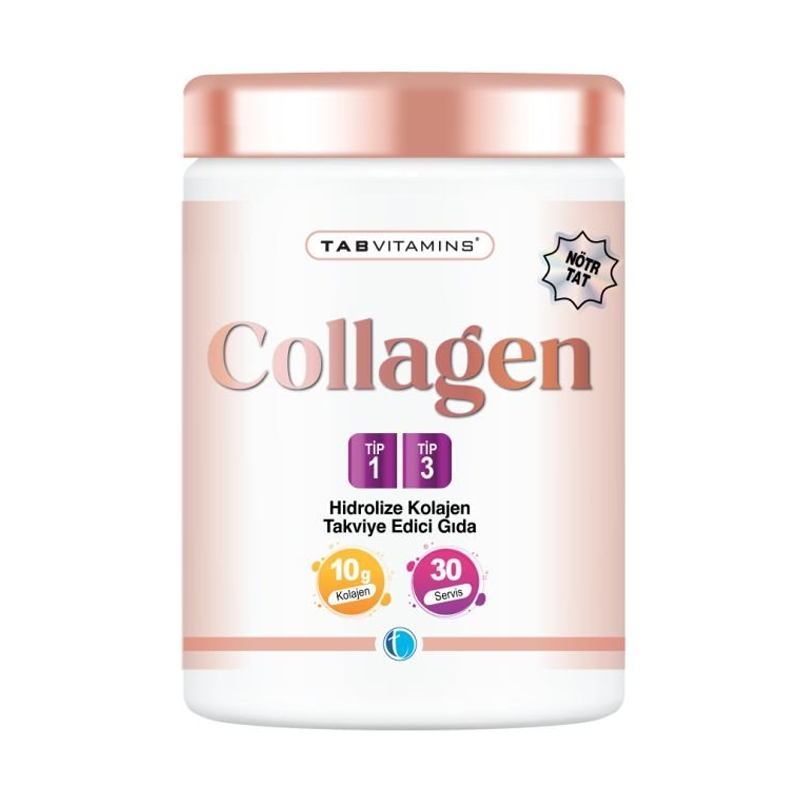 Tab Vitamins Hidrolize Kolajen Tip I-Tip III İçeren Takviye Edici Gıda 30 Servis