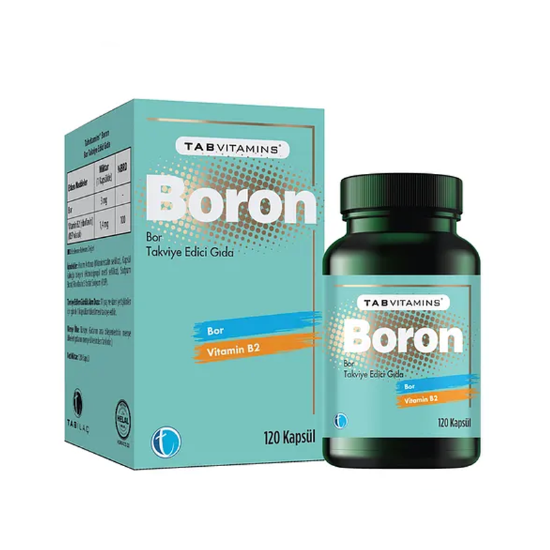 TabVitamins Boron BOR Takviye Edici Gıda 120 Kapsül