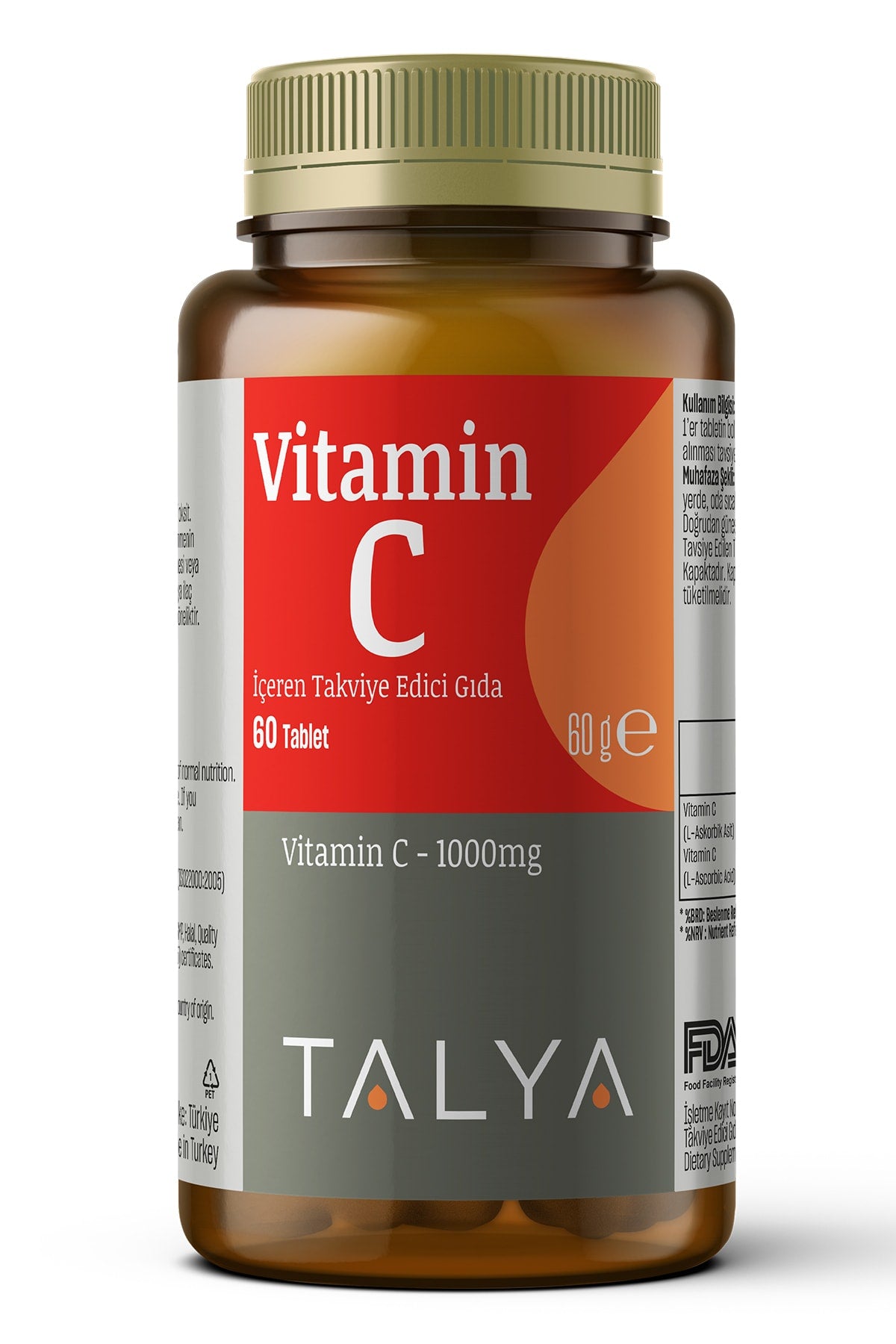 Talya Vitamin C İçeren 60 Tablet.